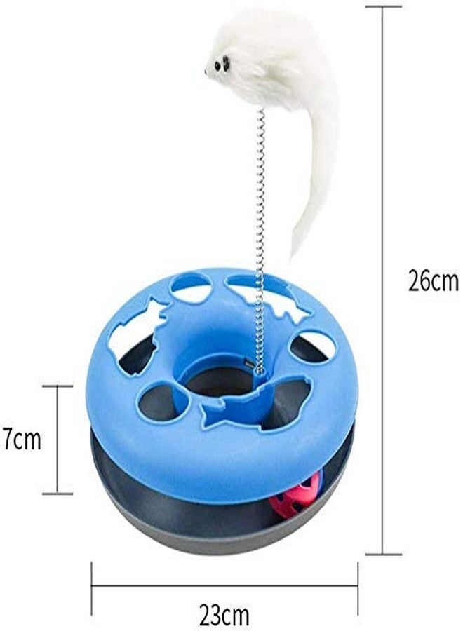 Pups&Pets Kitten | Cat Circle with Ball and Catch The Mouse Motion to Exercises and Satisfy Pet’s Natural Instinct with Fun Toy for Small Pets - Color May Vary - Image 2